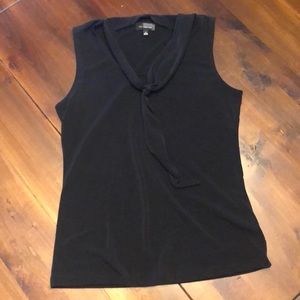 Black Tank with tie neck